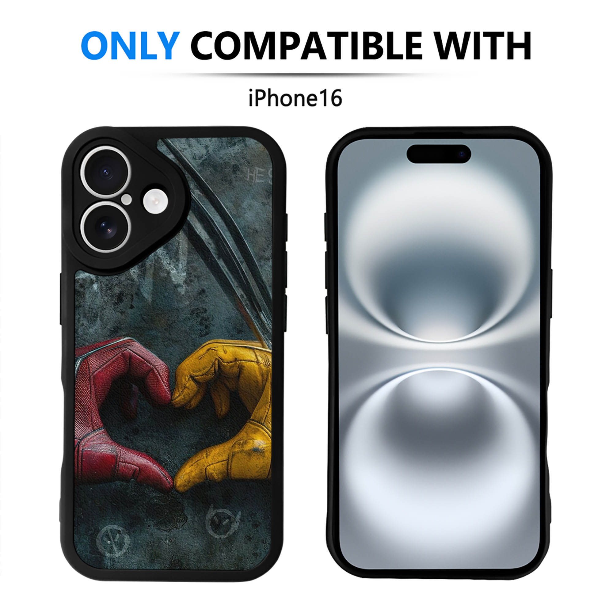 （画像用） Deadpool デッドプール 【iPhone 16シリーズ対応】シリコンスマホケース（レザー調） 材質：シリコン